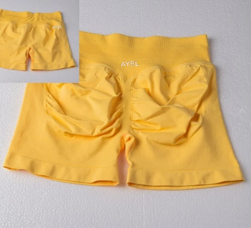 AYBL New Summer High Quality Spice Girls Sports Yoga Shorts Fitness Cycling Shorts Hip Lift Sports Fitness Pilates Yoga Shorts